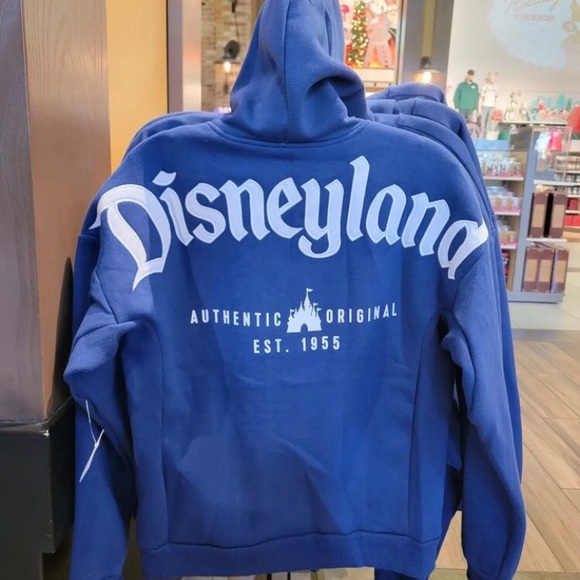 BNWT Disneyland Blue Zip Up Hoodie Large
